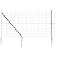 Vidaxl - Euro Zaun mit 7 Spitze Posts 1,4x10 m verzinkter Stahl grün von VIDAXL