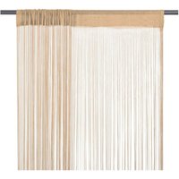 Bonnevie - Fadenvorhänge 2 Stk. 100 x 250 cm Beige vidaXL834162 von BONNEVIE