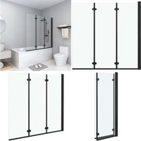 Vidaxl - Faltbare Duschkabine 3 Paneele esg 130x138 cm Schwarz - Duschabtrennung - Duschabtrennungen - Home & Living von VIDAXL
