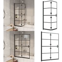Faltbare Duschkabine esg 100x140 cm Schwarz - Falttür Duschkabine - Falttür Duschkabine - Home & Living von VIDAXL