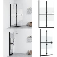 Faltbare begehbare Duschwand Halbmattiertes ESG-Glas 80x190 cm - Dusche - Duschwand - Faltbare Dusche - Badmöbel - Badezimmersanierung - Home & Living Faltbare begehbare Duschwand Halbmattiertes ESG-Glas 80x190 cm - Dusche - Duschwand - Faltbare Dusche - Badmöbel - Badezimmersanierung - Home & Living von VIDAXL