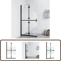 Faltbare begehbare Duschwand Halbmattiertes ESG-Glas 80x190 cm - Dusche - Duschwand - Faltbare Dusche - Badmöbel - Badezimmersanierung von VIDAXL