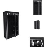Faltbarer Stoffschrank Schwarz 110 x 45 x 175 cm - Faltschränke - Garderobe - Kleideraufbewahrung - Stauraum - Kleiderschrank von VIDAXL