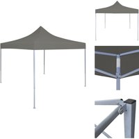Faltzelt Partyzelt Pop-Up 3 x 3 m Anthrazit - Pop Up Zelt - Partyzelt - Gartenzelt - Grillzelt - Markise von VIDAXL