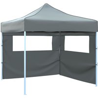 Faltzelt Partyzelt Pop-Up mit 2 Seitenwänden 3 x 3 m Anthrazit - Vidaxl von VIDAXL