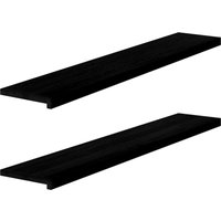 Vidaxl - Fensterbänke 2 Stk. Dunkelbraun 140x25x2 cm Massivholz Eiche von VIDAXL