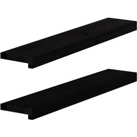 Vidaxl - Fensterbänke 2 Stk. Dunkelbraun 80x15x2 cm Massivholz Eiche Vidaxl - Fensterbänke 2 Stk. Dunkelbraun 80x15x2 cm Massivholz Eiche von VIDAXL