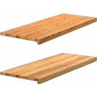 Vidaxl - Fensterbänke 2 Stk. Hellbraun 100x40x2 cm Massivholz Eiche von VIDAXL