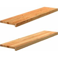 Vidaxl - Fensterbänke 2 Stk. Hellbraun 110x30x2 cm Massivholz Eiche Vidaxl - Fensterbänke 2 Stk. Hellbraun 110x30x2 cm Massivholz Eiche von VIDAXL