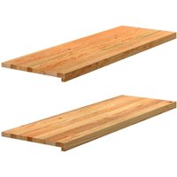 Vidaxl - Fensterbänke 2 Stk. Hellbraun 120x40x2 cm Massivholz Eiche Vidaxl - Fensterbänke 2 Stk. Hellbraun 120x40x2 cm Massivholz Eiche von VIDAXL