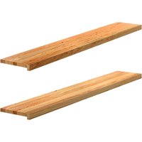 Vidaxl - Fensterbänke 2 Stk. Hellbraun 160x25x2 cm Massivholz Eiche von VIDAXL