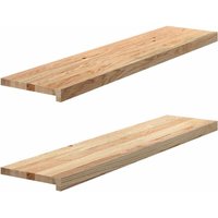 Vidaxl - Fensterbänke 2 Stk. Unbehandelt 110x25x2 cm Massivholz Eiche 335121 Vidaxl - Fensterbänke 2 Stk. Unbehandelt 110x25x2 cm Massivholz Eiche 335121 von VIDAXL