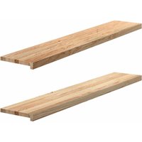 Vidaxl - Fensterbänke 2 Stk. Unbehandelt 140x30x2 cm Massivholz Eiche Vidaxl - Fensterbänke 2 Stk. Unbehandelt 140x30x2 cm Massivholz Eiche von VIDAXL