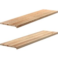 Vidaxl - Fensterbänke 2 Stk. Unbehandelt 160x40x2 cm Massivholz Eiche Vidaxl - Fensterbänke 2 Stk. Unbehandelt 160x40x2 cm Massivholz Eiche von VIDAXL