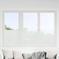 vidaXL Fensterfolien 2 Stk. Matt Blumen-Muster PVC von VIDAXL