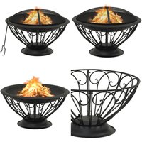 Feuerstelle mit Schürhaken 75 cm XXL Stahl - Feuerstelle - Feuerstellen - Home & Living von VIDAXL