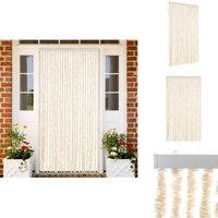 Fliegenvorhang Beige und Weiß 100x220 cm Chenille - Fliegenvorhang - Insektenschutz - Türvorhang - Moskitonetze - Sommergarten Fliegenvorhang Beige und Weiß 100x220 cm Chenille - Fliegenvorhang - Insektenschutz - Türvorhang - Moskitonetze - Sommergarten von VIDAXL