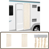 Fliegenvorhang Beige und Weiß 56x200 cm Chenille - Fliegenvorhang - Insektenschutz - Türvorhang - Chenille - Gardine Fliegenvorhang Beige und Weiß 56x200 cm Chenille - Fliegenvorhang - Insektenschutz - Türvorhang - Chenille - Gardine von VIDAXL