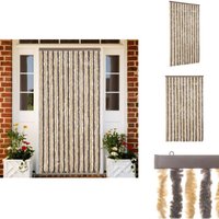 Fliegenvorhang Dunkelbraun und Beige 100x230 cm Chenille - Fliegenvorhang - Insektenschutz - Türvorhang - Sommergarten - Balkon Fliegenvorhang Dunkelbraun und Beige 100x230 cm Chenille - Fliegenvorhang - Insektenschutz - Türvorhang - Sommergarten - Balkon von VIDAXL