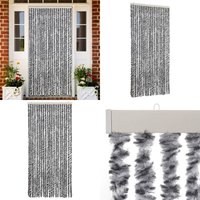 Fliegenvorhang Grau, Schwarz und Weiß 90x220 cm Chenille - Fliegenvorhang - Insektenschutz - Türvorhang - Moskitonetze - Sommergarten - Home & Living Fliegenvorhang Grau, Schwarz und Weiß 90x220 cm Chenille - Fliegenvorhang - Insektenschutz - Türvorhang - Moskitonetze - Sommergarten - Home & Living von VIDAXL