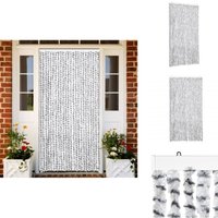 Fliegenvorhang Hellgrau und Dunkelgrau 100x230 cm Chenille - Fliegenvorhang - Insektenschutz - Türvorhang - Moskitonetze - Sommergarten von VIDAXL