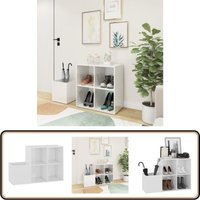 Flur-Schuhschrank Hochglanz-Weiß 105x35,5x70 cm Holzwerkstoff - Flur-Schuhschrank - Schuhschrank - Weißer Schrank - Holzwerkstoffmöbel - Garderobe Flur-Schuhschrank Hochglanz-Weiß 105x35,5x70 cm Holzwerkstoff - Flur-Schuhschrank - Schuhschrank - Weißer Schrank - Holzwerkstoffmöbel - Garderobe von VIDAXL