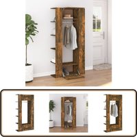 Flurschränke 2 Stk. Räuchereiche Holzwerkstoff - Wandregal - Flurkommode - Einbauschrank - Regal - Wohnzimmermöbel von VIDAXL