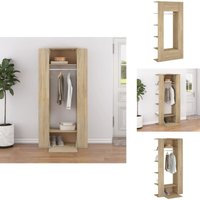 Flurschränke 2 Stk. Räuchereiche Holzwerkstoff - Wandregal - Flurmöbel - Holzschrank - Wohnzimmerdeko - Aufbewahrungsbox von VIDAXL