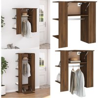 Flurschrank Braun Eichen-Optik 97,5x37x99 cm Holzwerkstoff - Flurschrank - Kleiderschrank - Holzschrank - Wohnzimmermöbel - Eiche - Home & Living von VIDAXL