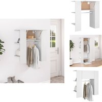 Flurschrank Weiß 97,5x37x99 cm Holzwerkstoff - Flurschrank - Kleiderschrank - Holzschrank - Wohnzimmermöbel - Einbauschrank von VIDAXL