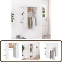 Flurschrank Weiß 97,5x37x99 cm Holzwerkstoff - Flurschrank - Kleiderschrank - Holzschrank - Wohnzimmermöbel - Einbauschrank von VIDAXL