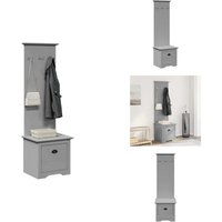 Vidaxl - Flurschrank mit Haken bodo Grau 50x40x157 cm - Flurschrank - Flurschränke - Flurmöbel - Garderobe von VIDAXL