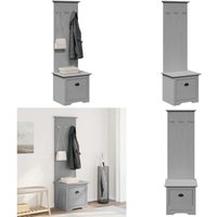Flurschrank mit Haken bodo Grau 50x40x157 cm - Vidaxl von VIDAXL
