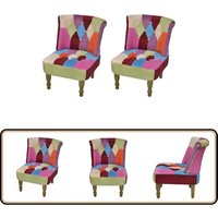 Französische Stühle 2 Stk. Patchwork-Design Stoff - Französischer Stuhl - Patchworkstuhl - Esszimmerstuhl - Couchtischstuhl - Beistellstuhl Französische Stühle 2 Stk. Patchwork-Design Stoff - Französischer Stuhl - Patchworkstuhl - Esszimmerstuhl - Couchtischstuhl - Beistellstuhl von VIDAXL