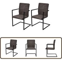 Freischwinger 2 Stk. Braun Kunstleder - Freischwinger - Esszimmerstühle - Stuhl Braun - Leder Sessel - Designer Stuhl Freischwinger 2 Stk. Braun Kunstleder - Freischwinger - Esszimmerstühle - Stuhl Braun - Leder Sessel - Designer Stuhl von VIDAXL
