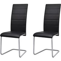 Vidaxl - Freischwinger 2 Stk. Schwarz Kunstleder von VIDAXL