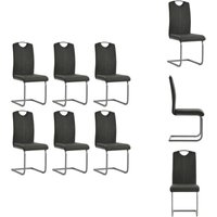 Freischwinger 6 Stk. Grau Kunstleder - Freischwinger - Esszimmerstühle - Stühle Grau - Kunstleder Stuhl - Moderner Stuhl von VIDAXL