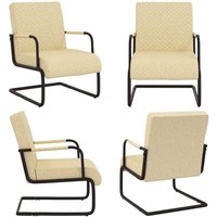 Freischwinger Creme Kunstleder - Industrielles Design - Esszimmerstuhl - Lounge Chair - Designerstuhl - Schreibtischstuhl - Home & Living von VIDAXL
