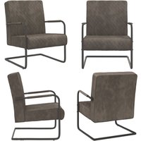 Freischwinger Hellgrau Samt - Sessel - Freischwinger - Wohnraumgestaltung - Bequemlichkeit - Designstuhl - Home & Living Freischwinger Hellgrau Samt - Sessel - Freischwinger - Wohnraumgestaltung - Bequemlichkeit - Designstuhl - Home & Living von VIDAXL
