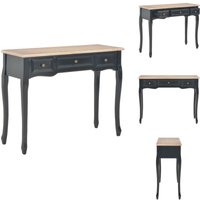 Vidaxl - Frisiertisch Konsolentisch mit 3 Schubladen Schwarz - Konsolentisch - Frisiertisch - Kommode - Nachttisch - Sideboard von VIDAXL