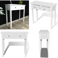 Vidaxl - Frisiertisch Konsolentisch mit zwei Schubladen Weiß - Konsole - Sideboard - Kommode - Wohnzimmerschrank - Frisiertisch - Home & Living von VIDAXL