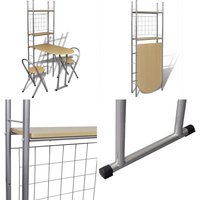 Frühstückstisch einklappbarer Küchentisch mit 2 Stühlen - Esstisch - Klappbarer Tisch - Küchenmöbel - Frühstückset - Kleiner Esstisch - Home & Living von VIDAXL