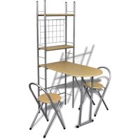 Frühstückstisch einklappbarer Küchentisch mit 2 Stühlen von VIDAXL