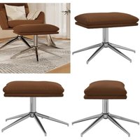 Fußhocker Braun 60x60x35 cm Mikrofasergewebe - Mikrofaser Hocker - Brauner Hocker - Beistelltisch - Couchtisch - Sessel - Home & Living von VIDAXL