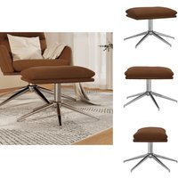 Fußhocker Braun 60x60x35 cm Mikrofasergewebe - Mikrofaser Hocker - Brauner Hocker - Beistelltisch - Couchtisch - Sessel von VIDAXL