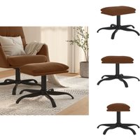 Fußhocker Braun 60x60x36 cm Mikrofasergewebe - Mikrofaser Sessel - Hocker Braun - Couchtisch - Beistelltisch - Wohnzimmer Deko von VIDAXL
