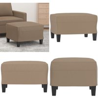 Fußhocker Cappuccino-Braun 60x50x41 cm Kunstleder - Sitzsack - Hocker - Fußhocker - Lounge Chair - Beistelltisch - Home & Living von VIDAXL