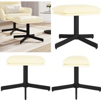 Vidaxl - Fußhocker Creme 60x60x36 cm Kunstleder - Polsterhocker - Hocker Creme - Kunstledersitzsack - Loungehocker - Beistelltisch - Home & Living von VIDAXL
