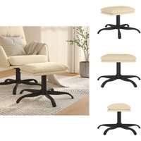 Fußhocker Creme 60x60x36 cm Stoff - Polsterhocker - Cremefarbener Hocker - Beistelltisch - Fusshocker - SofaHocker Fußhocker Creme 60x60x36 cm Stoff - Polsterhocker - Cremefarbener Hocker - Beistelltisch - Fusshocker - SofaHocker von VIDAXL