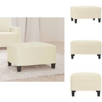 Fußhocker Creme 70x55x41 cm Kunstleder - Fußhocker - Cremefarbener Hocker - Sitzsack - Lounge Chair - Beistelltisch Fußhocker Creme 70x55x41 cm Kunstleder - Fußhocker - Cremefarbener Hocker - Sitzsack - Lounge Chair - Beistelltisch von VIDAXL